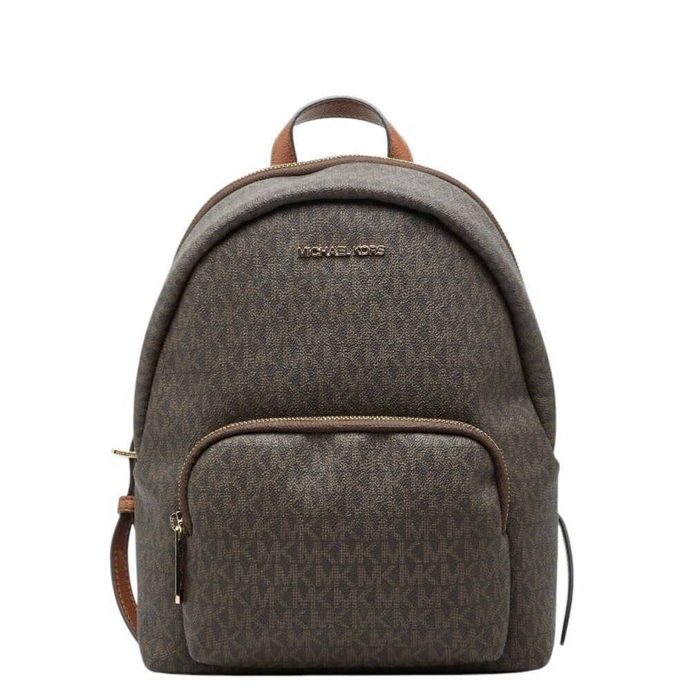 Michael Kors MK Signature Backpack, Brown Leather, Women's